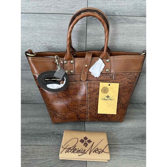 Patricia Nash Analia Top Handle Crossbody Tote Riot Rust Bag A396721 - Picture 7 of 7